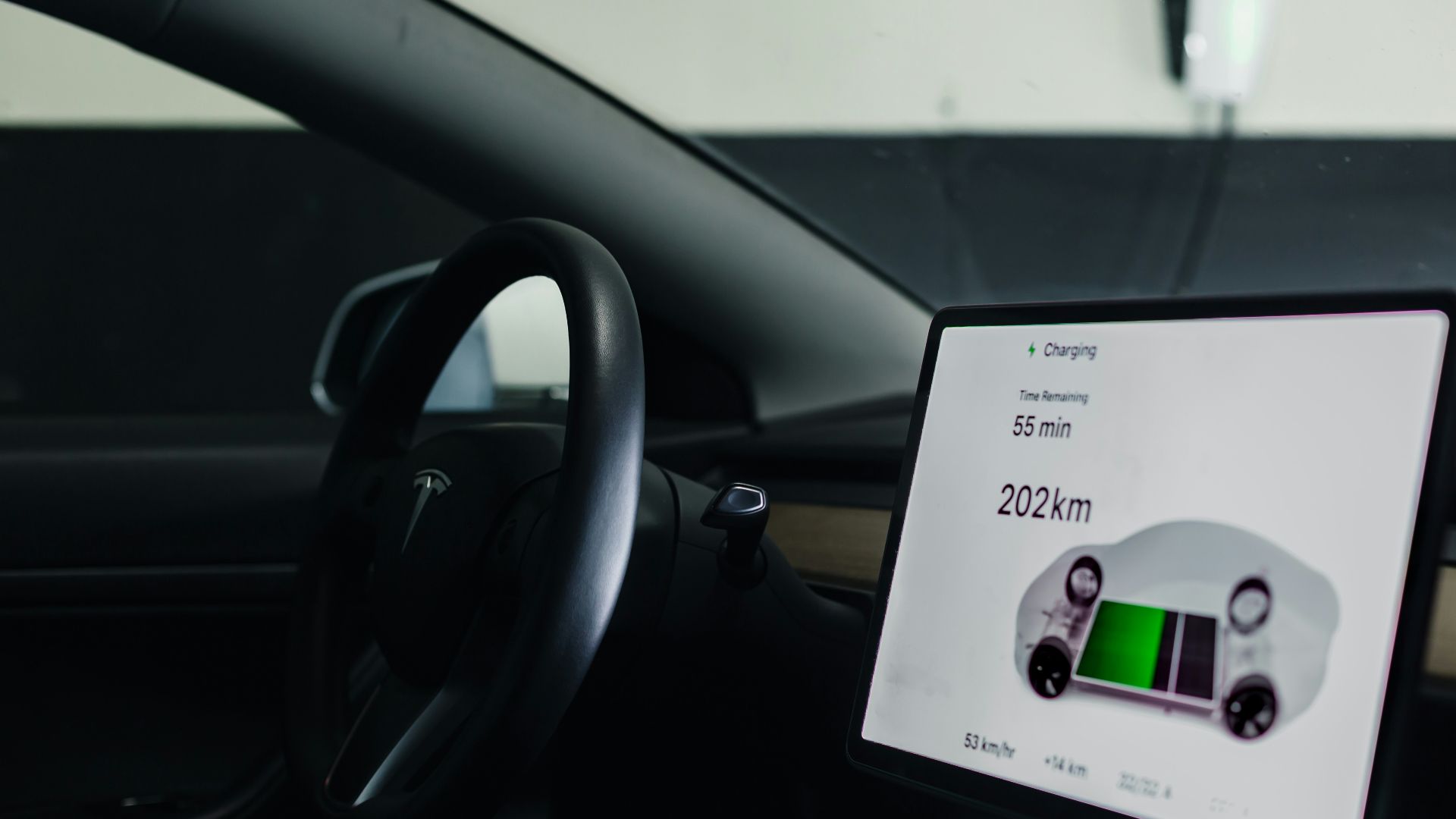a picture of a car dashboard with a display on the dashboard