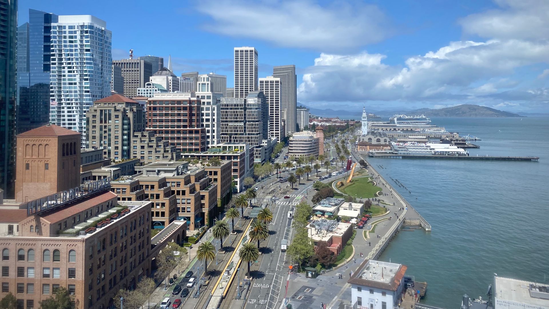 San Francisco, California April 2022, Skyline along Bayfront