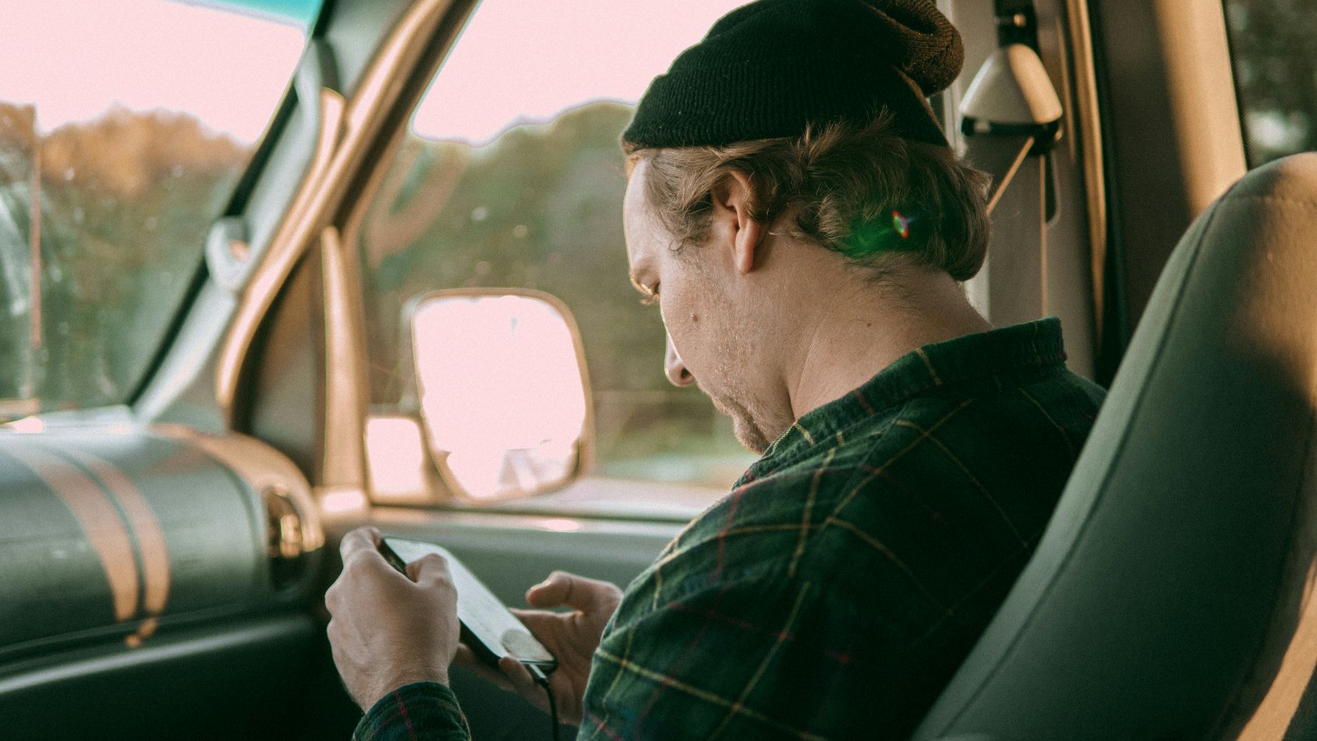 man holding smartphone