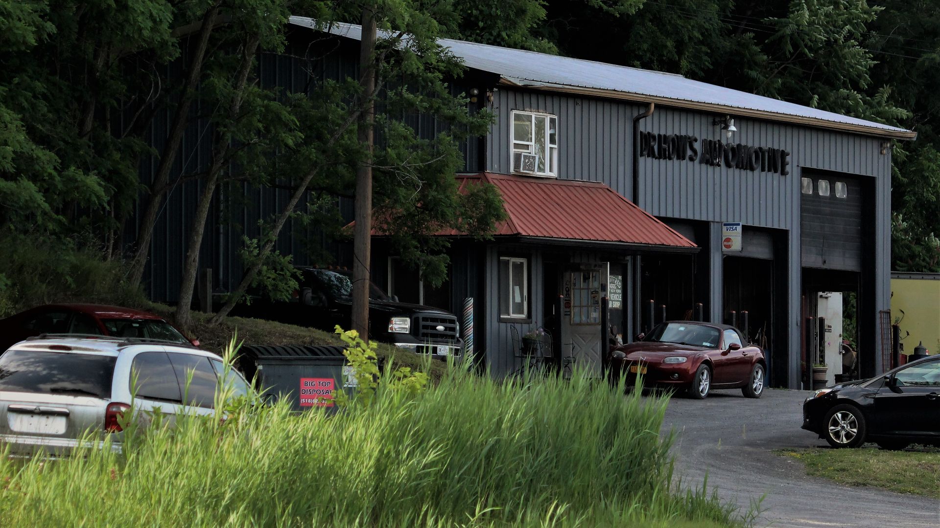 An auto shop on U.S. Route 9W in the town of Coxsackie, Greene County, New York, June 26, 2021.