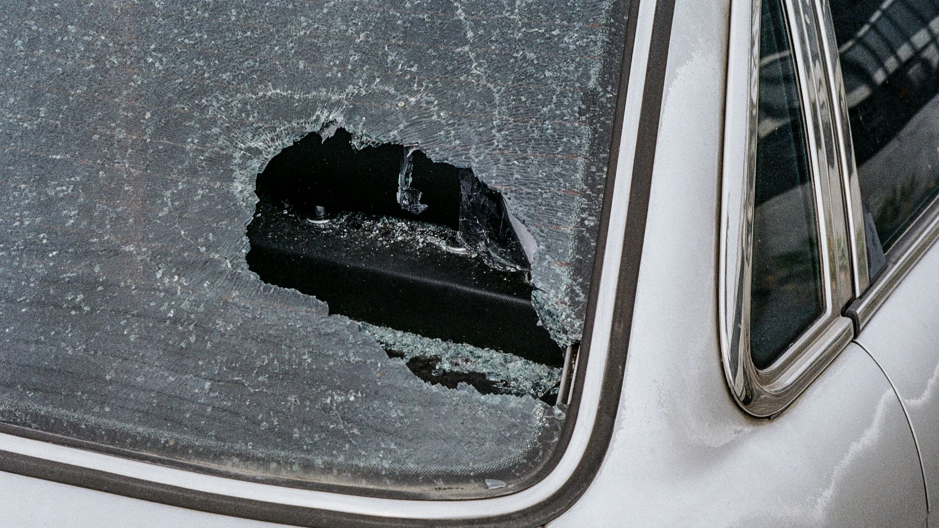 black and white car door