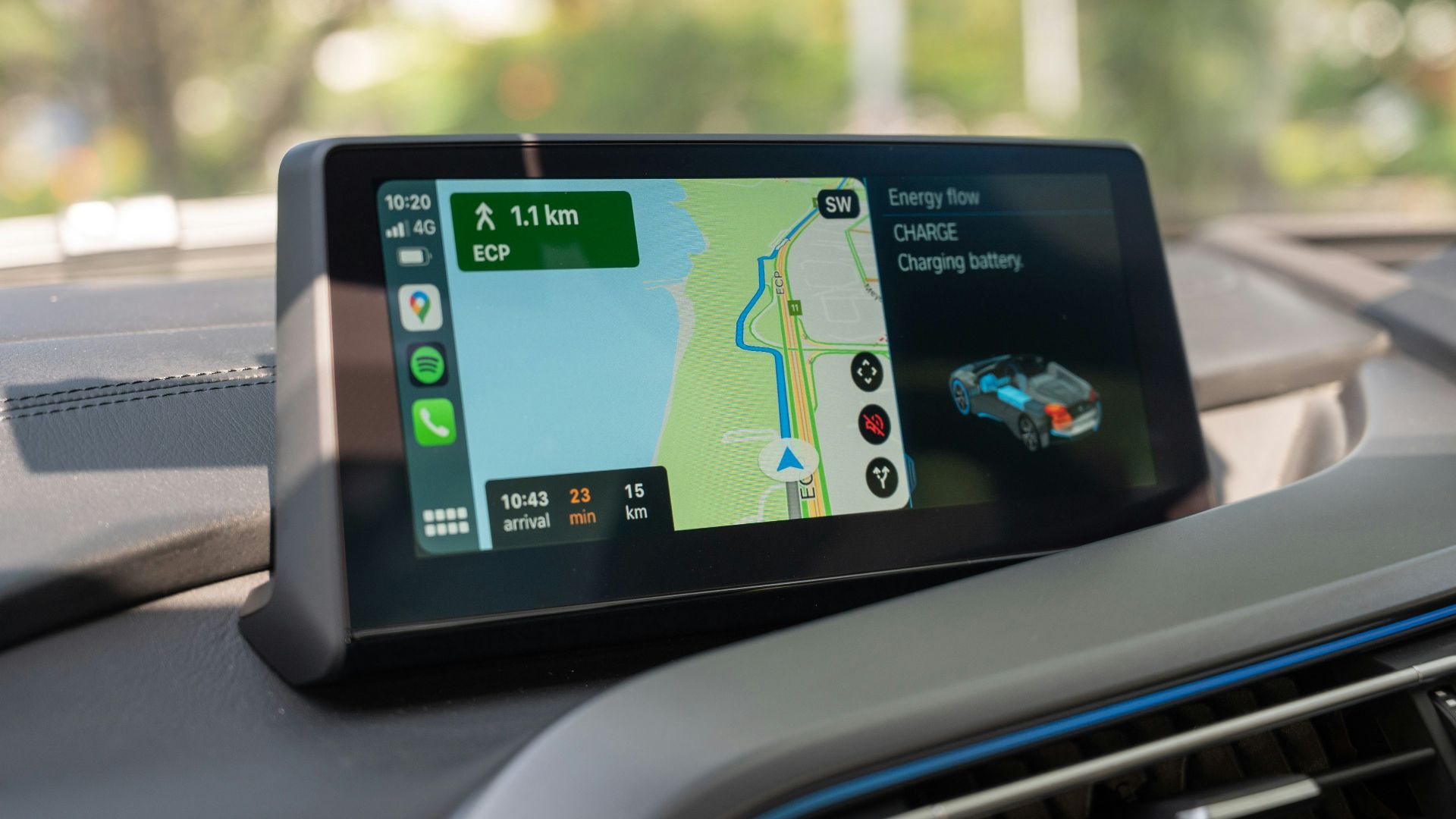 black android smartphone on car dashboard