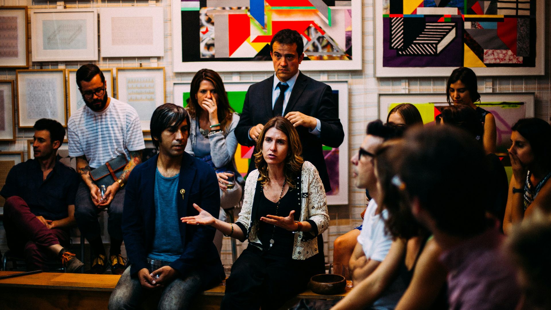 people meeting in room
