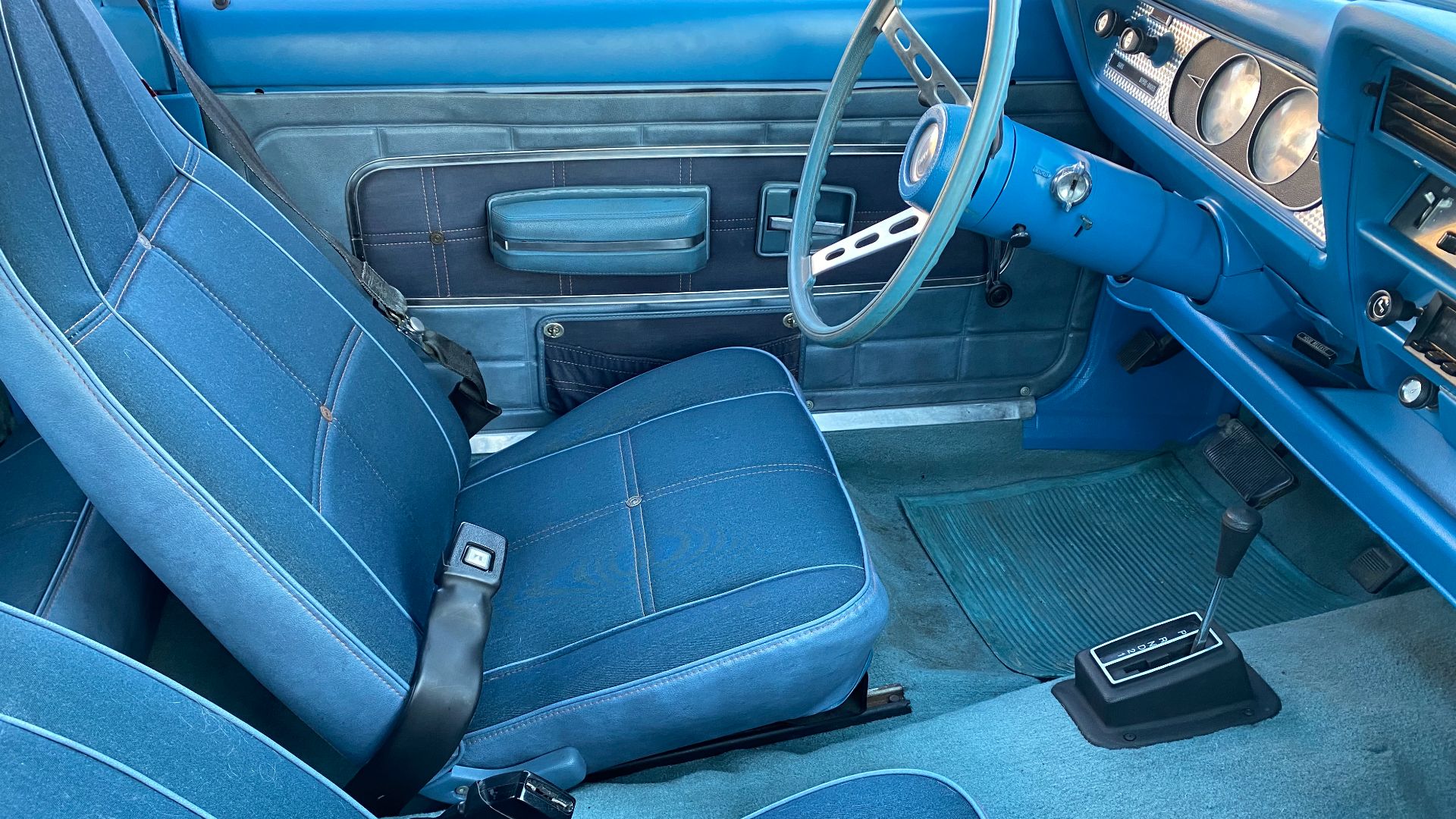 1974 AMC Gremlin, an economical and sporty subcompact automobile made by American Motors Corporation (AMC). This car has the popular