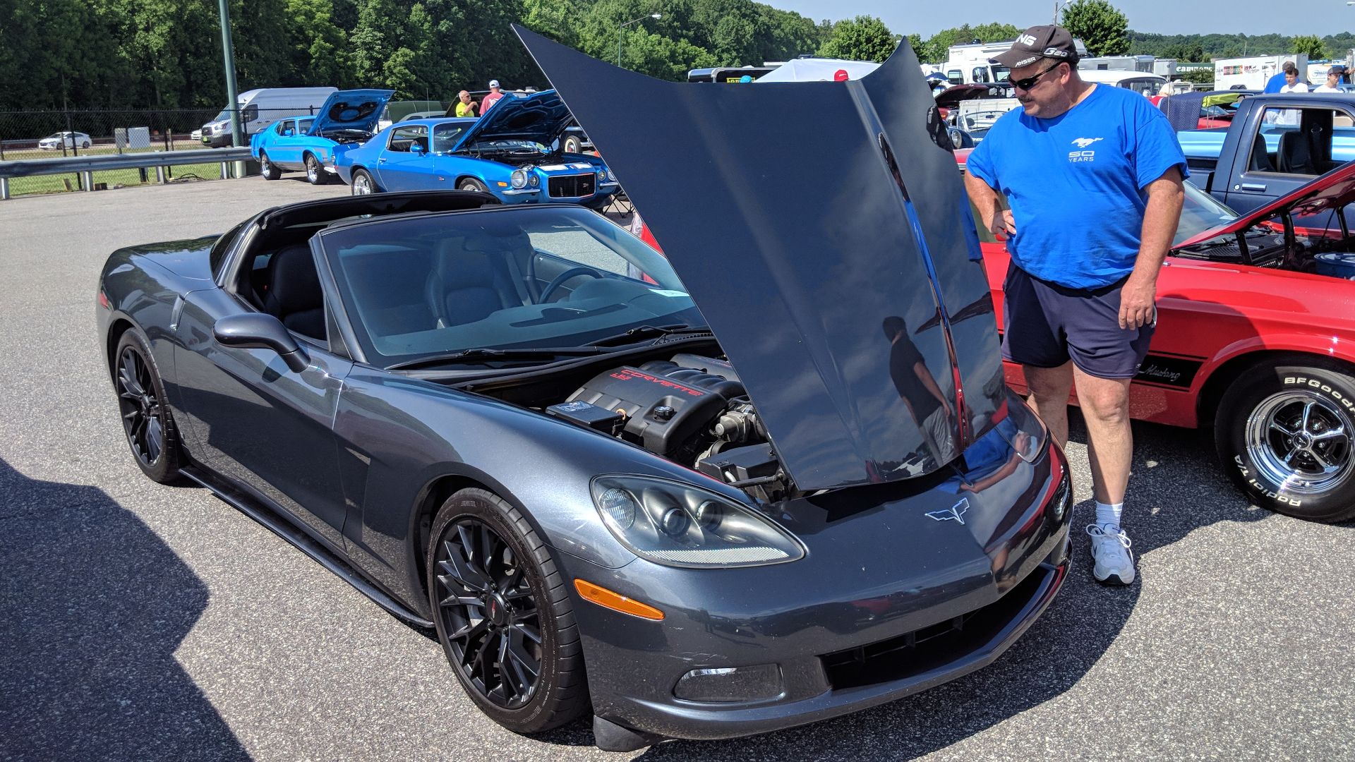 More than 50 classic, antique and collectible show cars, trucks and tractors, including Mustangs, Corvettes, Camaros, Firebirds, Challengers… and families, came together at Trailers of the East Coast on Saturday, June 2, 2018 Davie County High School Auto