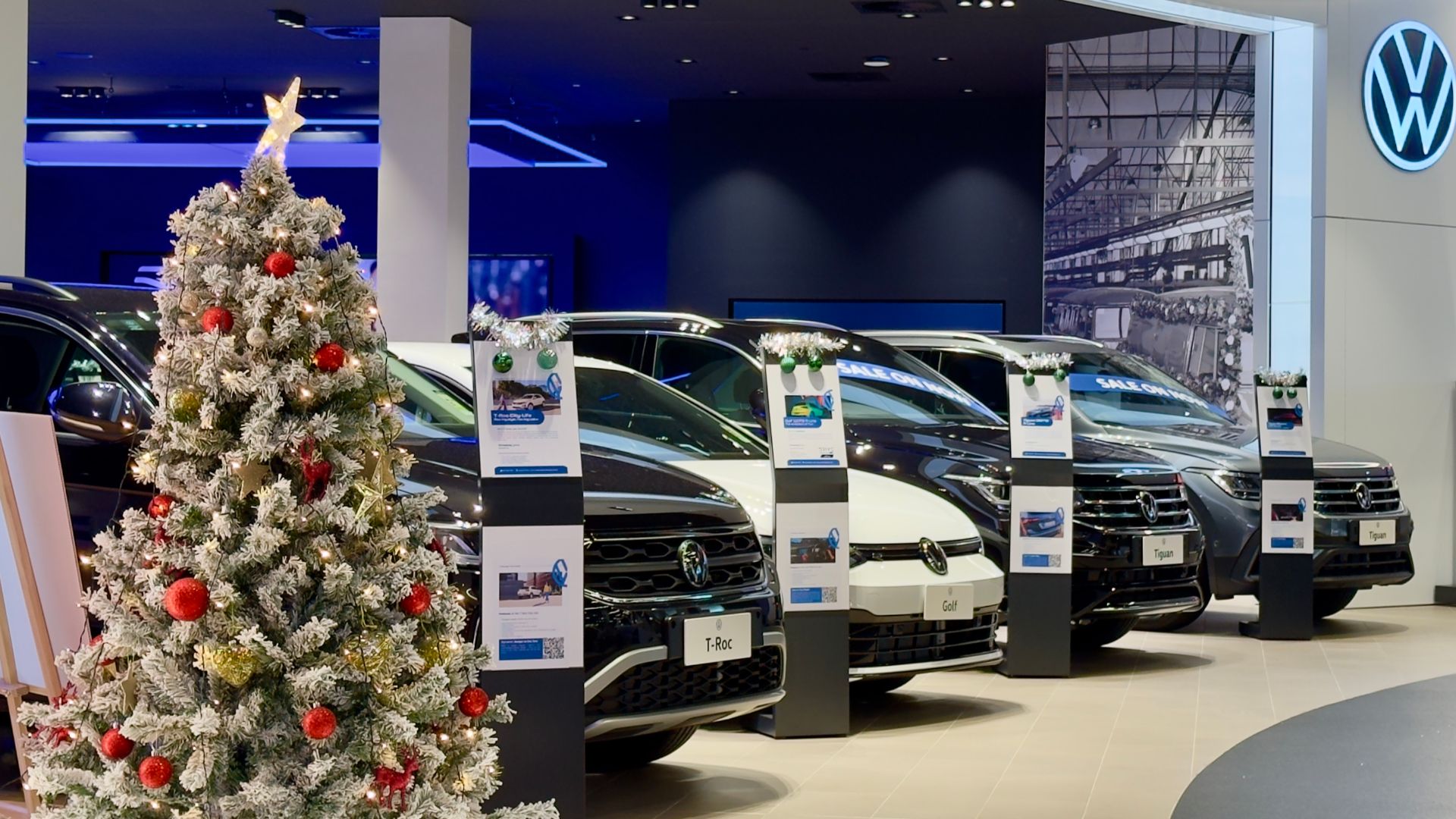Christmas tree at Volkswagen dealership, Brisbane, 2023