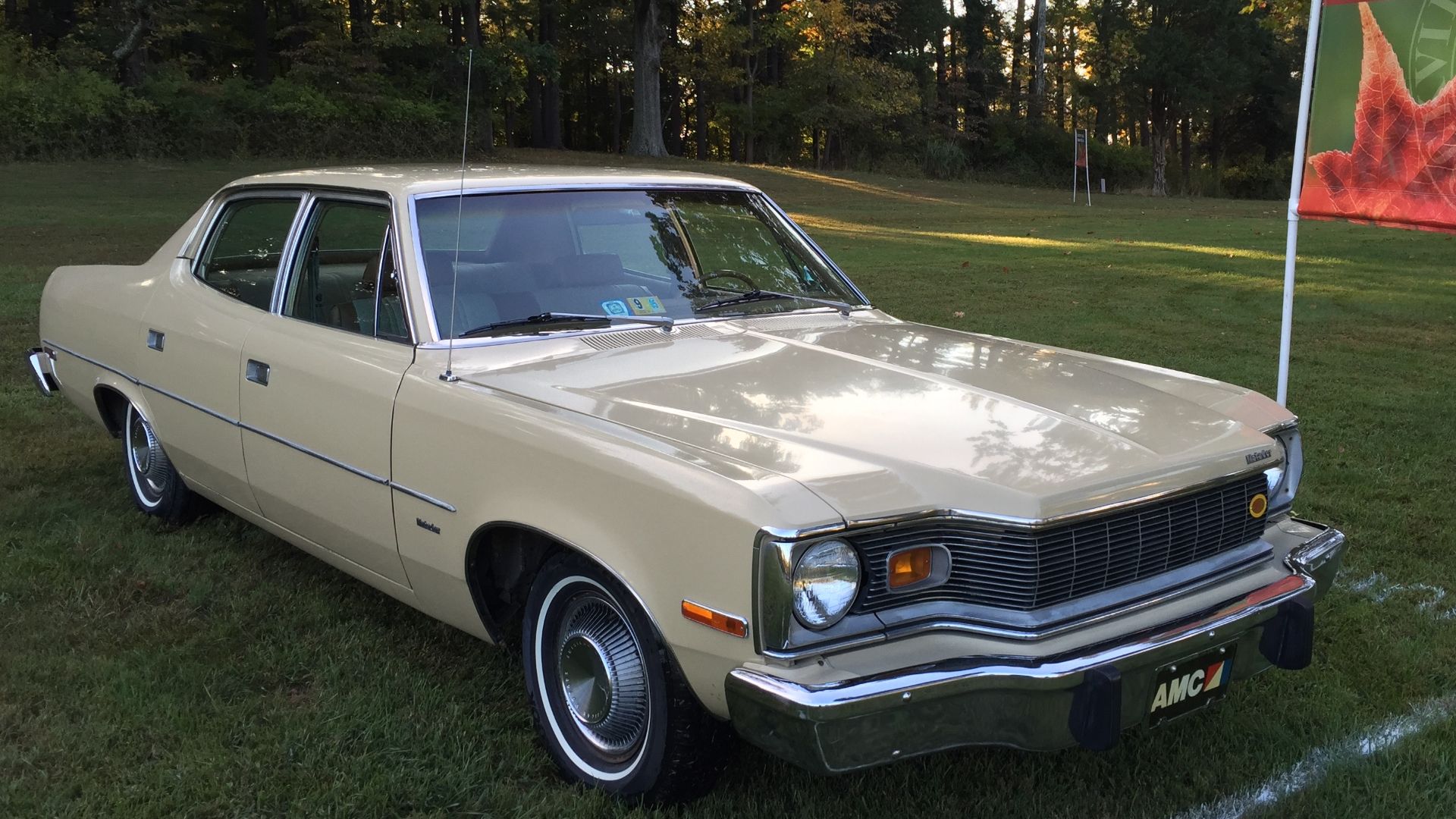 1975 AMC Matador four-door sedan, built in Kenosha, Wisconsin, by American Motors Corporation. This is the standard base model, while the upmarket version in 1975 was the