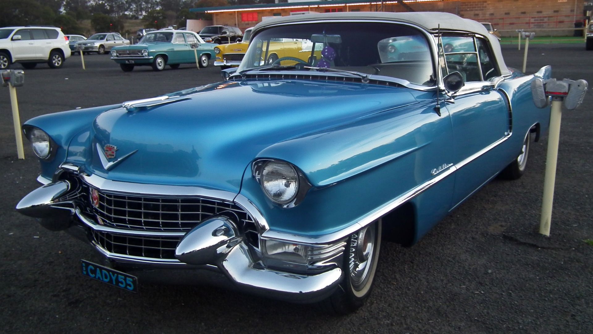1955 Cadillac Eldorado convertible. Taken at the Atura Drive-In at Blacktown during a special showing of