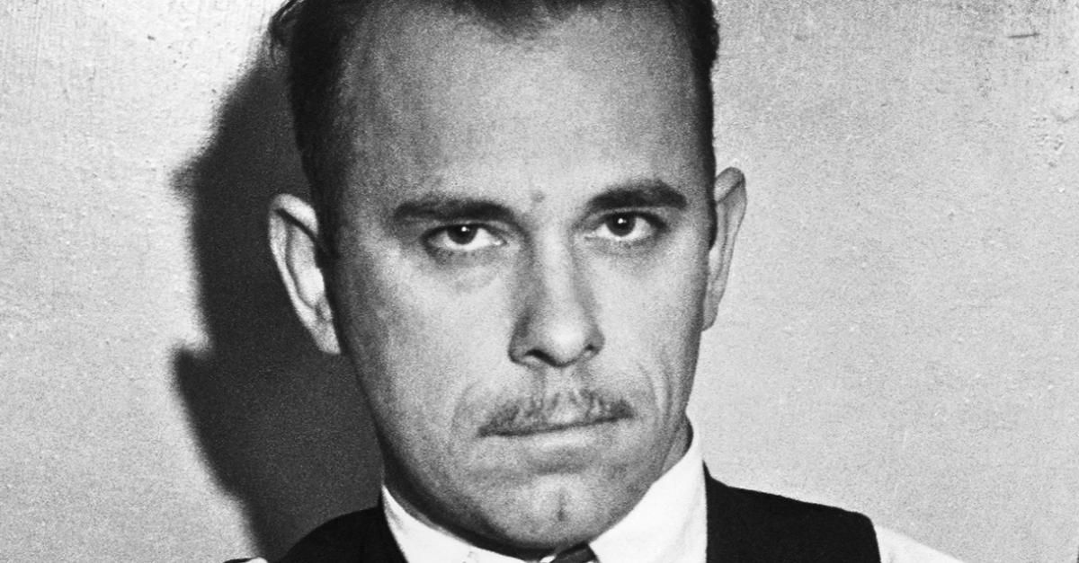 John Dillinger Sitting in Police Custody