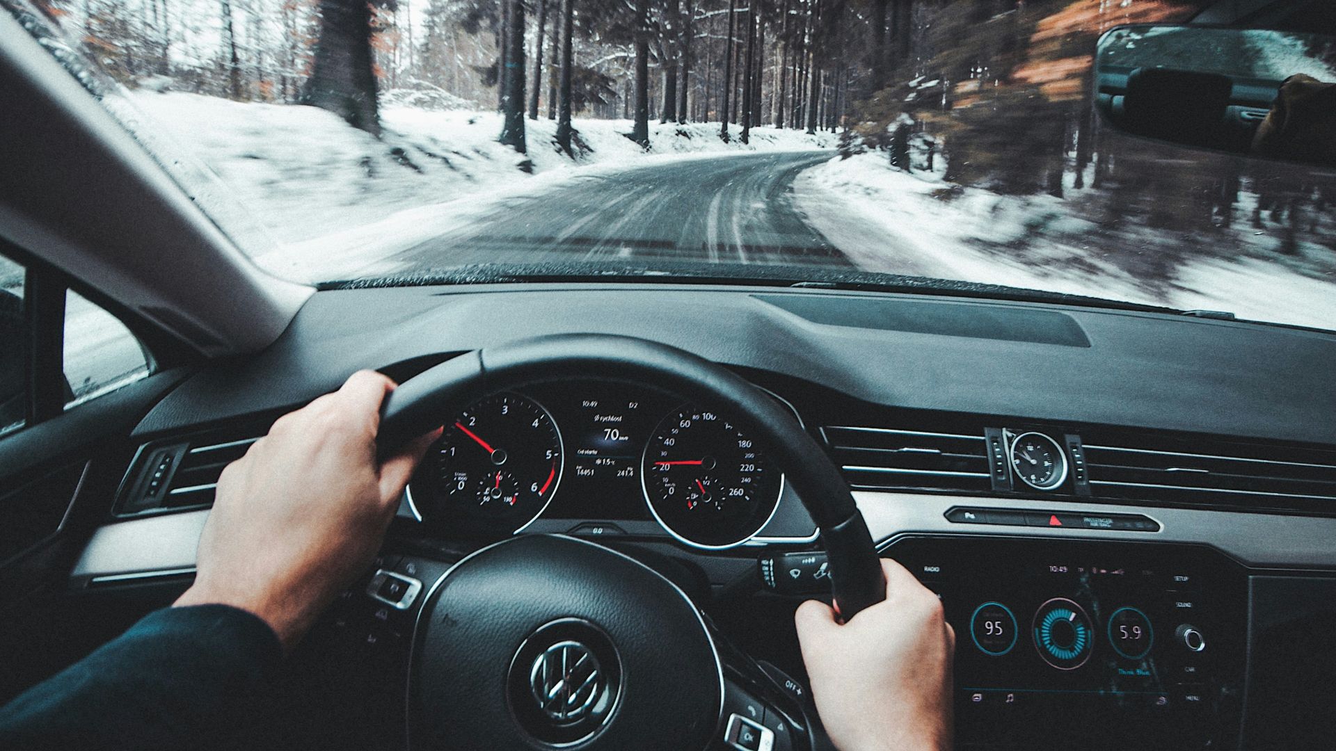 person driving Volkswagen vehicle