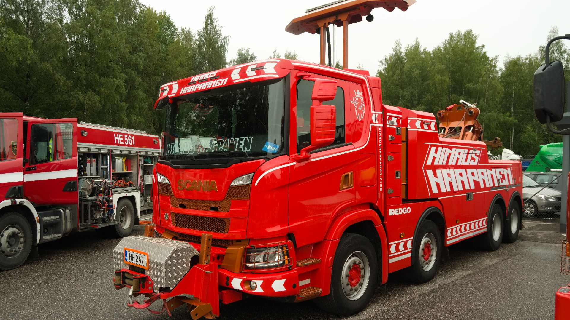 Scania tow truck of Hinaus Haapanen in Scania Helsinki during #stadinscaniaspottaajat event