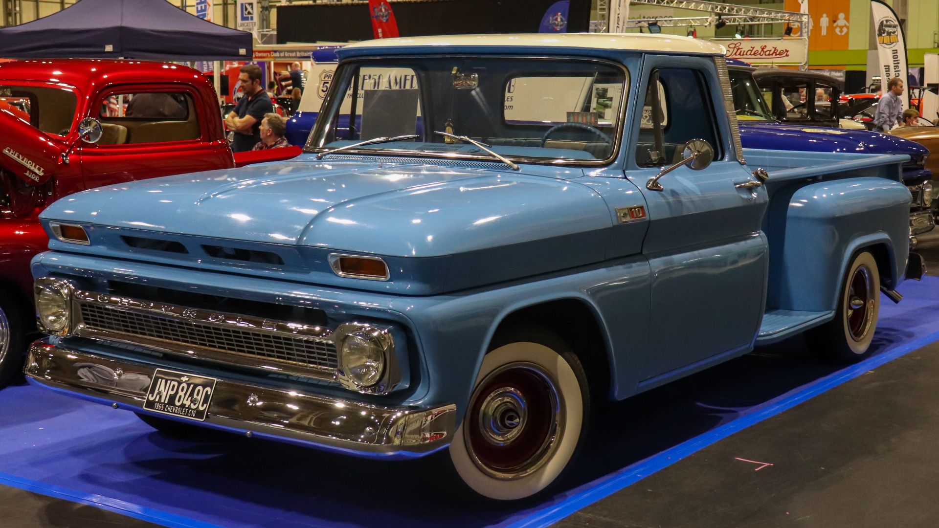 1965 Chevrolet C10 3.8 Front Taken at the NEC Classic Motor Show 2019