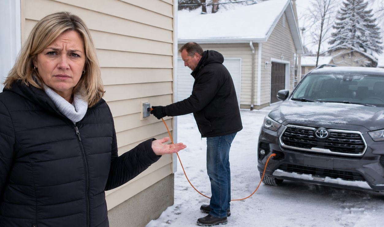 My neighbor keeps plugging his block heater into my outdoor outlet during winter