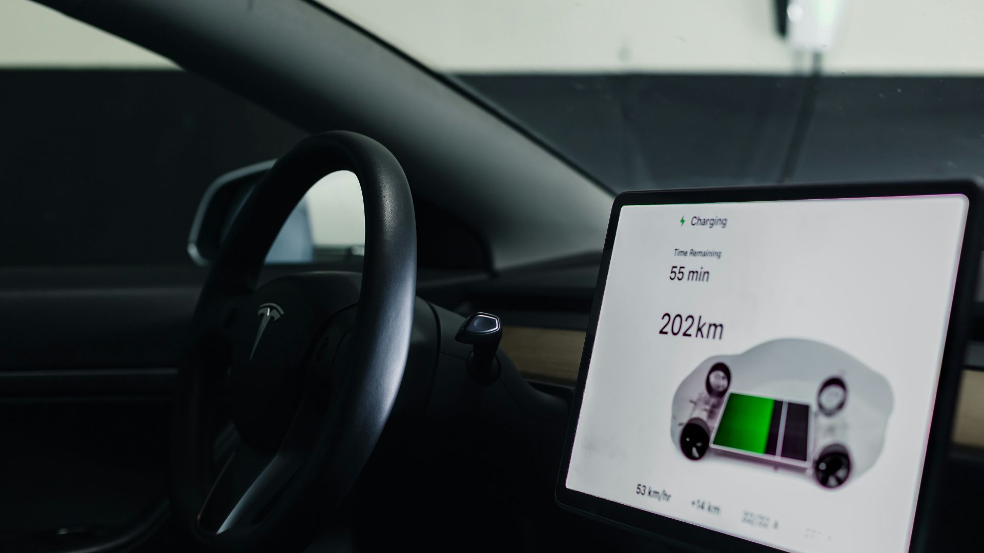 a picture of a car dashboard with a display on the dashboard