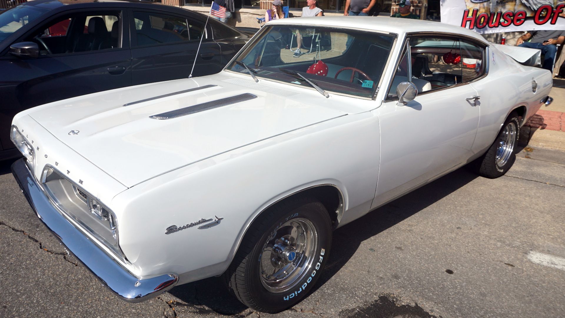 A Plymouth Barracuda on display at the 2024 Downtown West Allis Classic Car Show in West Allis, Wisconsin (United States).