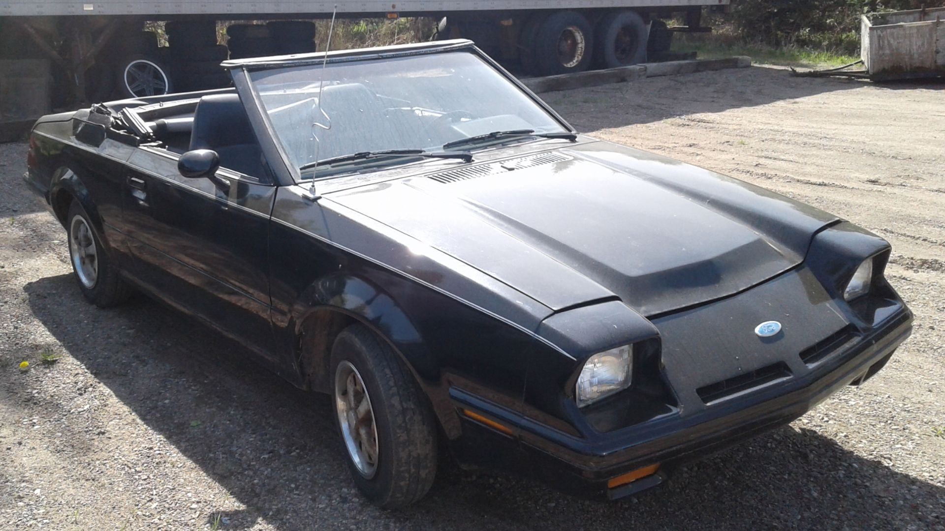 A 1982 Ford EXP 4-speed convertible made by Dynamic Conversions of Hillsdale, MI for Ford Motor Company. This one is number 2 of only 8.