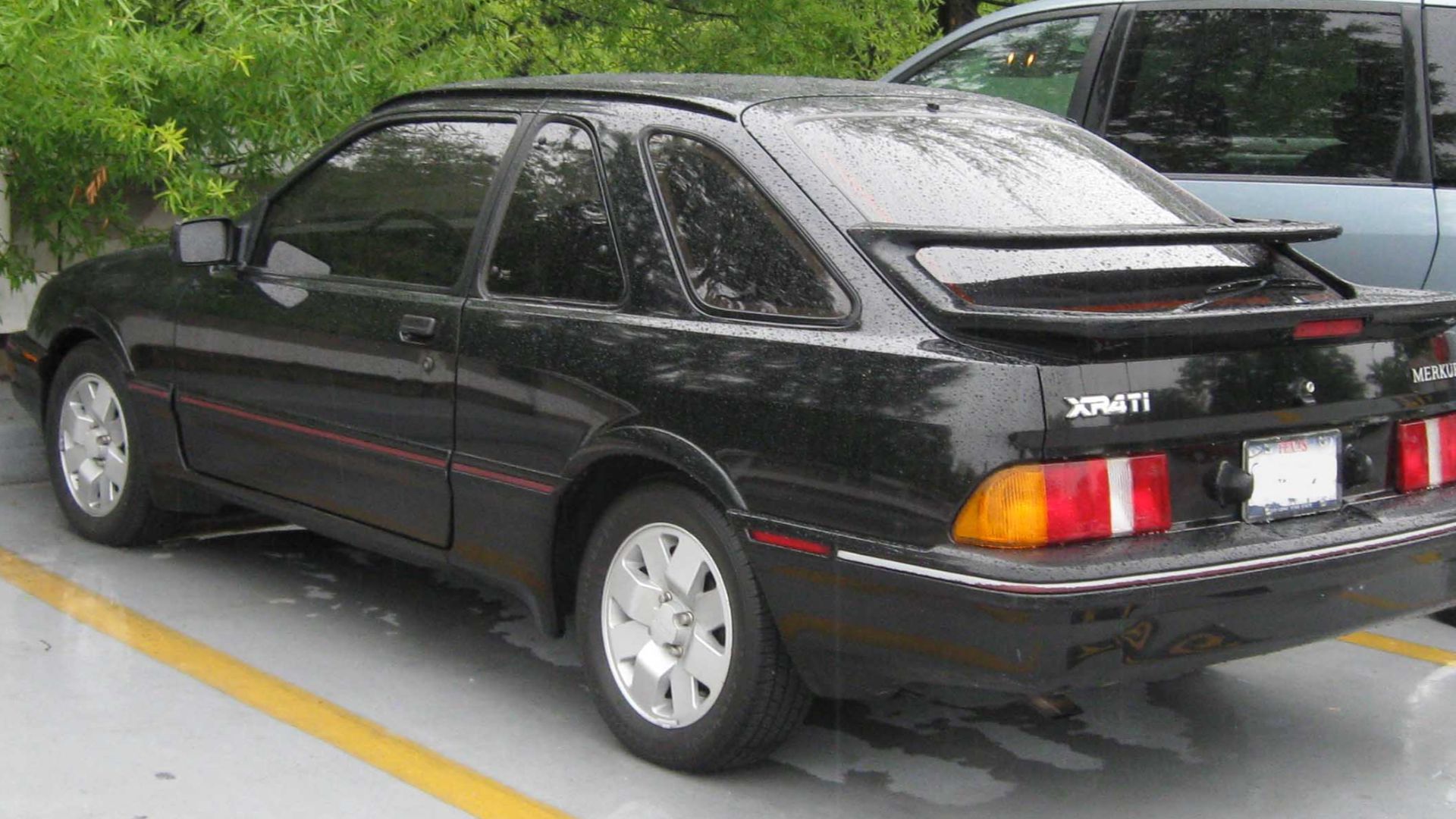 1985-1989 Merkur XR4Ti photographed in Bethesda, Maryland, USA.