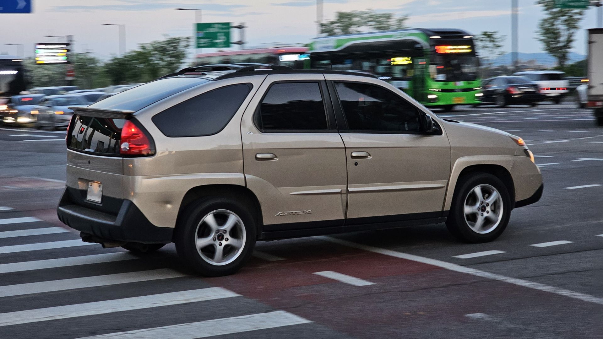 Champagne Beige Metallic Pontiac Aztek GMT250 SUV.