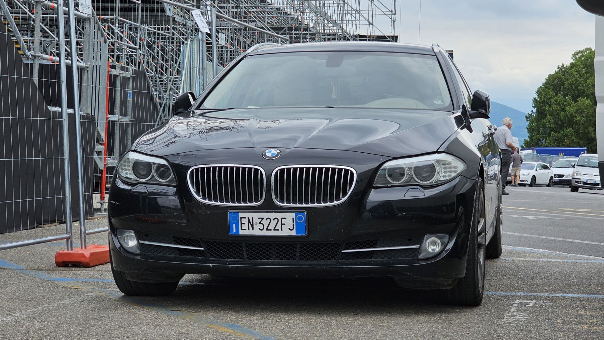 Jet Black BMW F11 5 Series Touring station wagon.