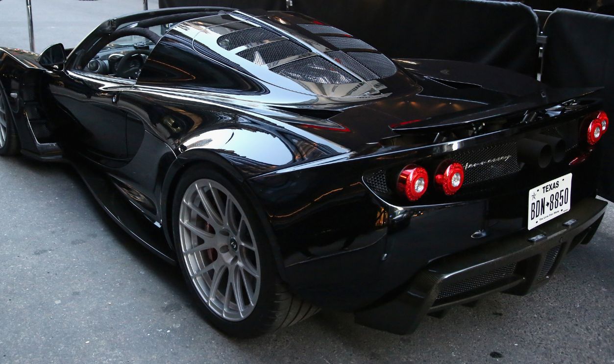 NEW YORK, NY - APRIL 30: A view of Steven Tyler's Hennessy Venom GT Spyder at an exclusive event with DuJour's Jason Binn and Nicole Vecchiarelli to celebrate the 'Steven Tyler...Out On A Limb' charity show benefitting Janie's Fund at LAVO on April 30, 2016 in New York City.