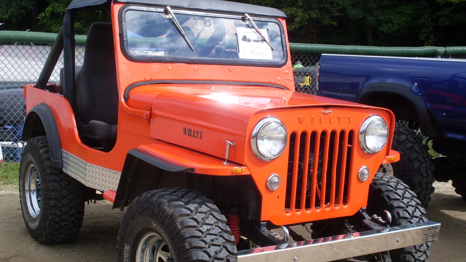1954 Jeep CJ-3B photographed in Rigaud, Quebec, Canada at the 2013 Rassemblement Rigaud car show.