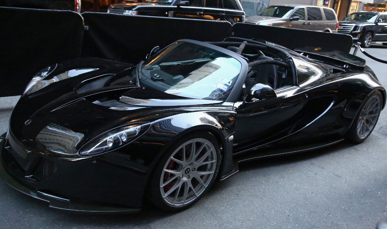 NEW YORK, NY - APRIL 30: A view of Steven Tyler's Hennessy Venom GT Spyder at an exclusive event with DuJour's Jason Binn and Nicole Vecchiarelli to celebrate the 'Steven Tyler...Out On A Limb' charity show benefitting Janie's Fund at LAVO on April 30, 2016 in New York City.
