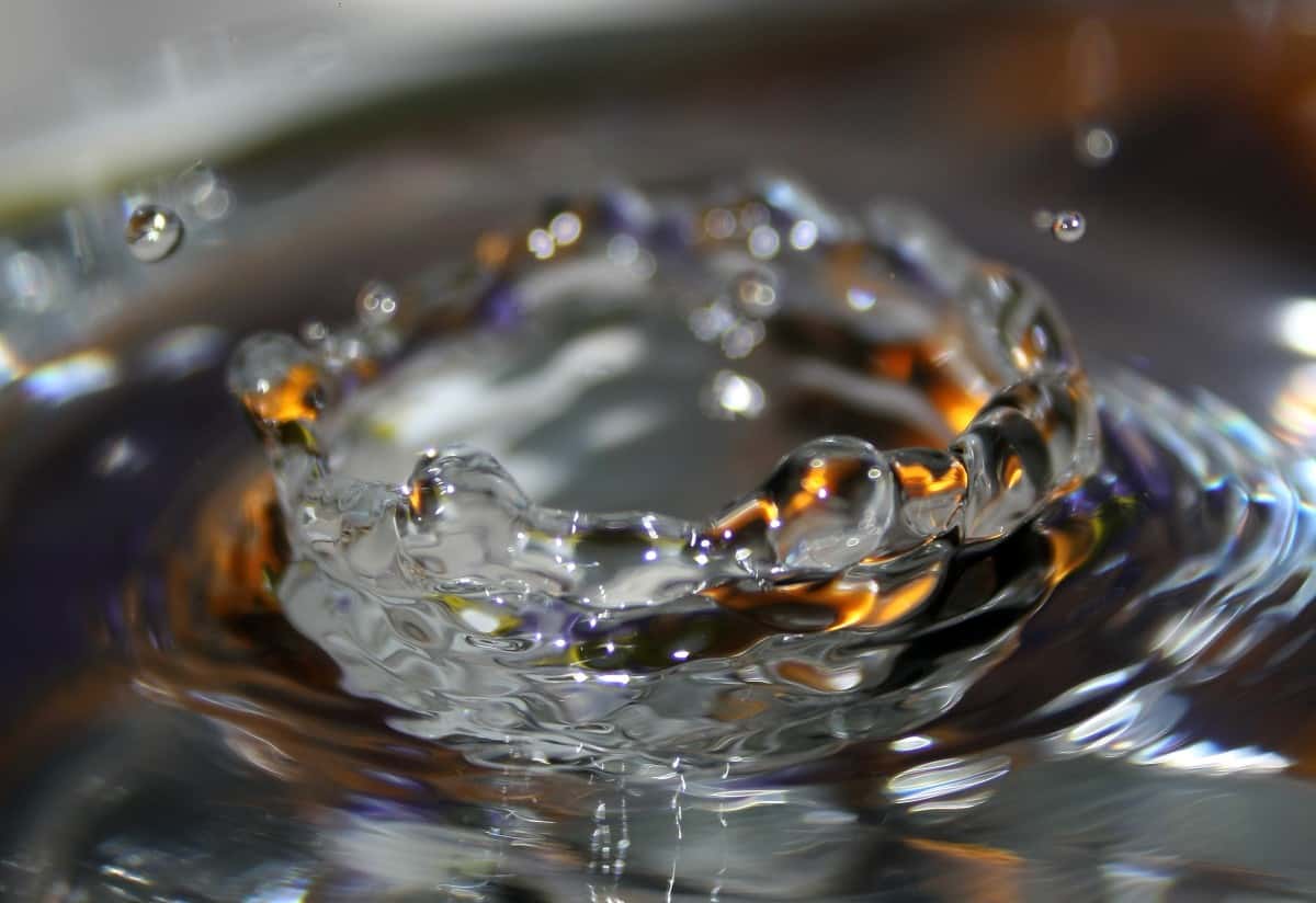 High-resolution photo of water drop, macro photography.