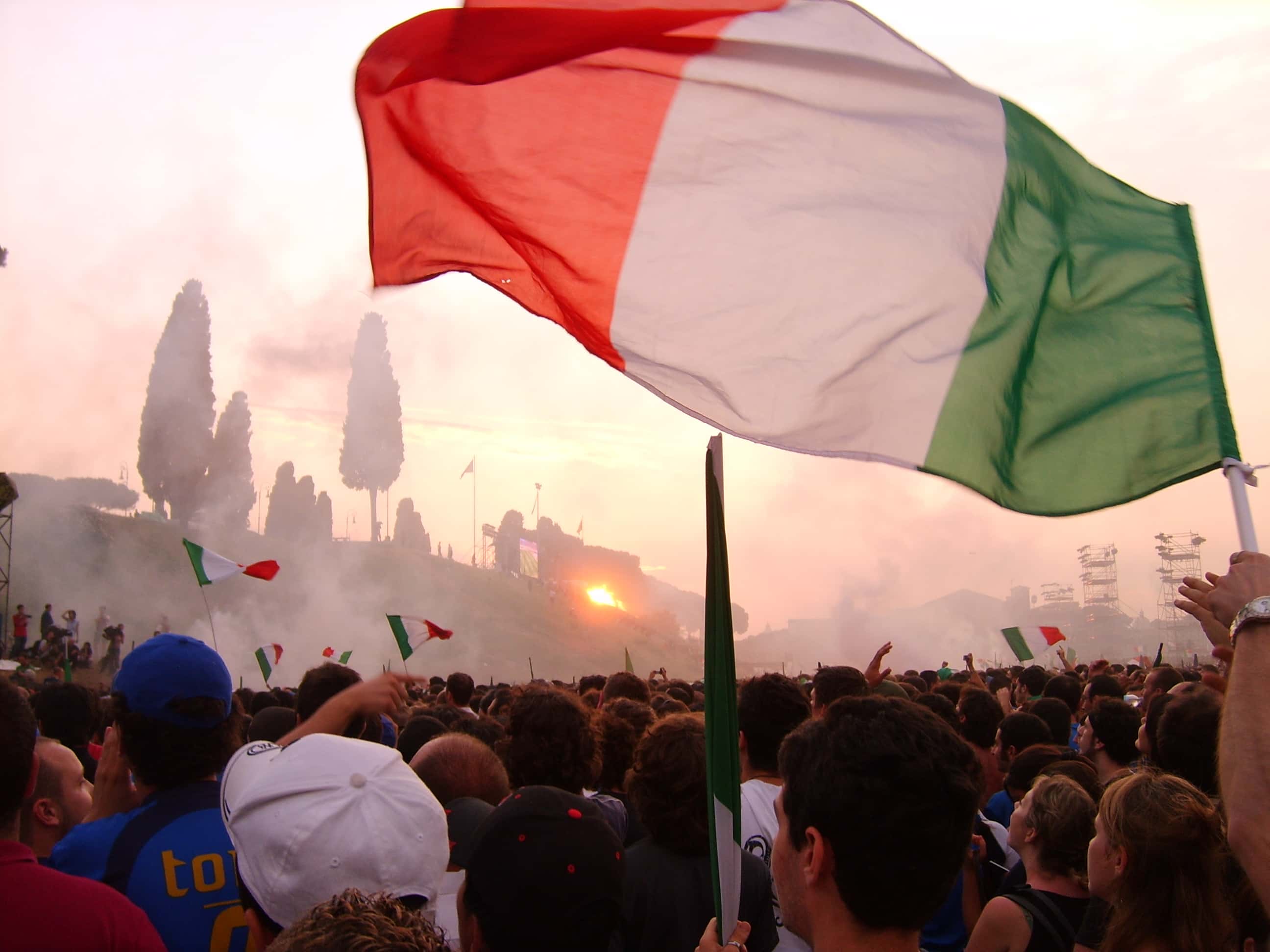 A lot of people gathered in Circus Maximus, Rome - 2006