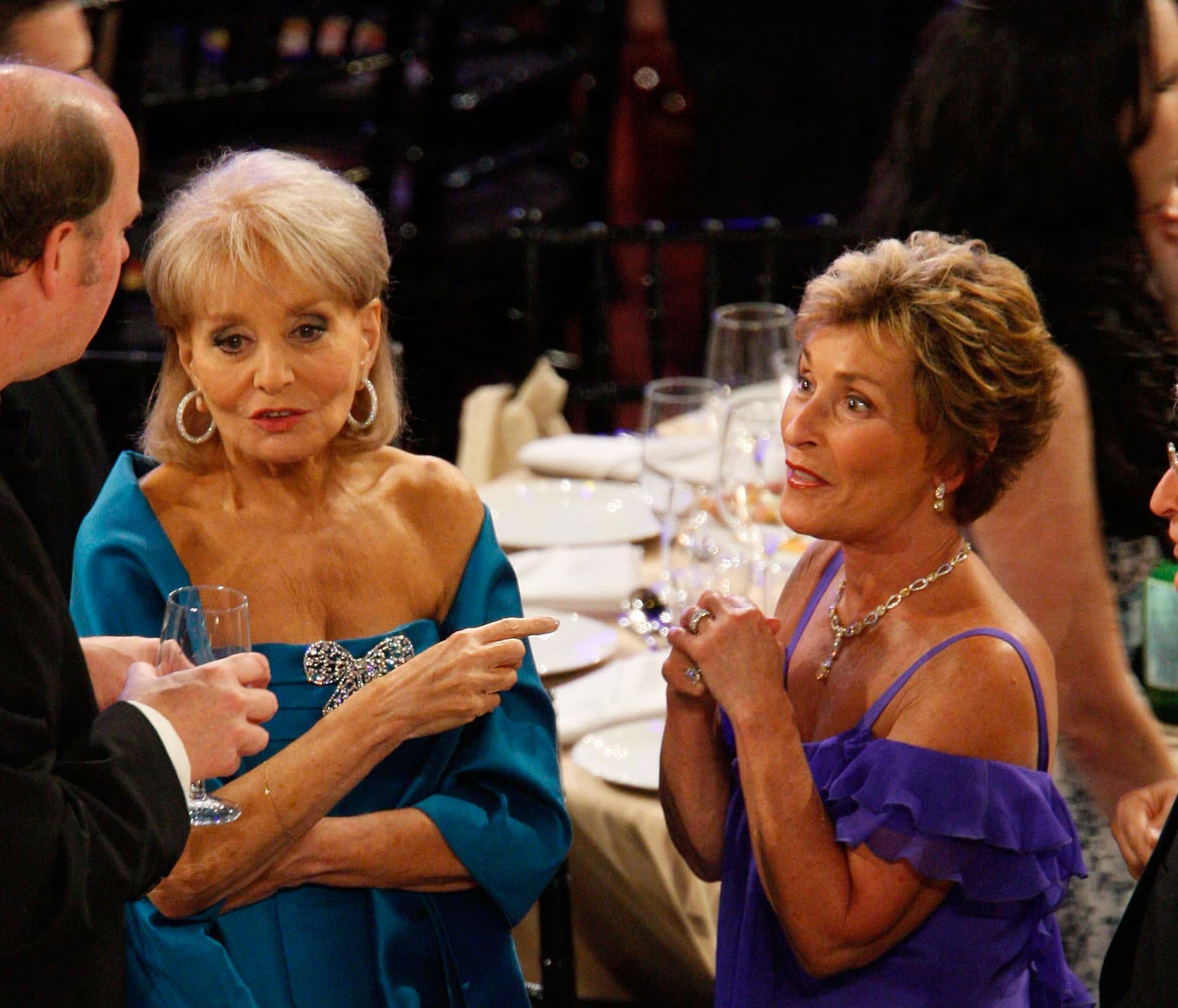 TV personality Barbara Walters (L) and Judge Judy Sheindlin in the audience during the 35th Annual Daytime Emmy Awards