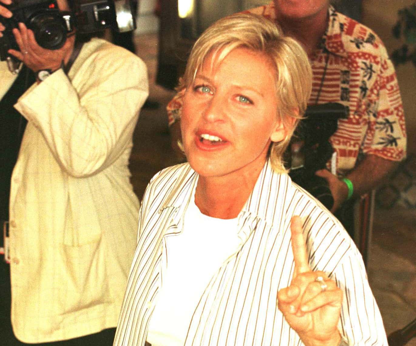 Ellen Degeneras at the premier of GI Jane.