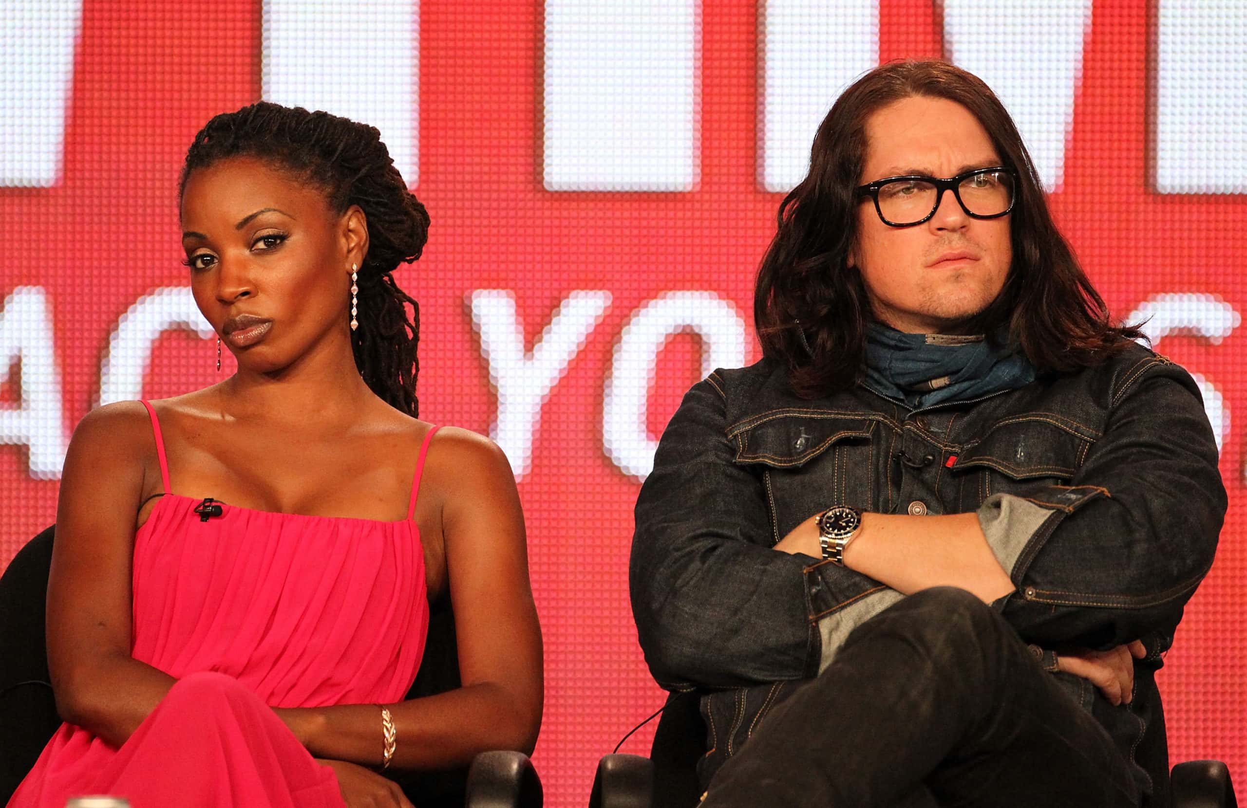 Shanola Hampton and Steve Howey of the television show 'Shameless' - 2012 