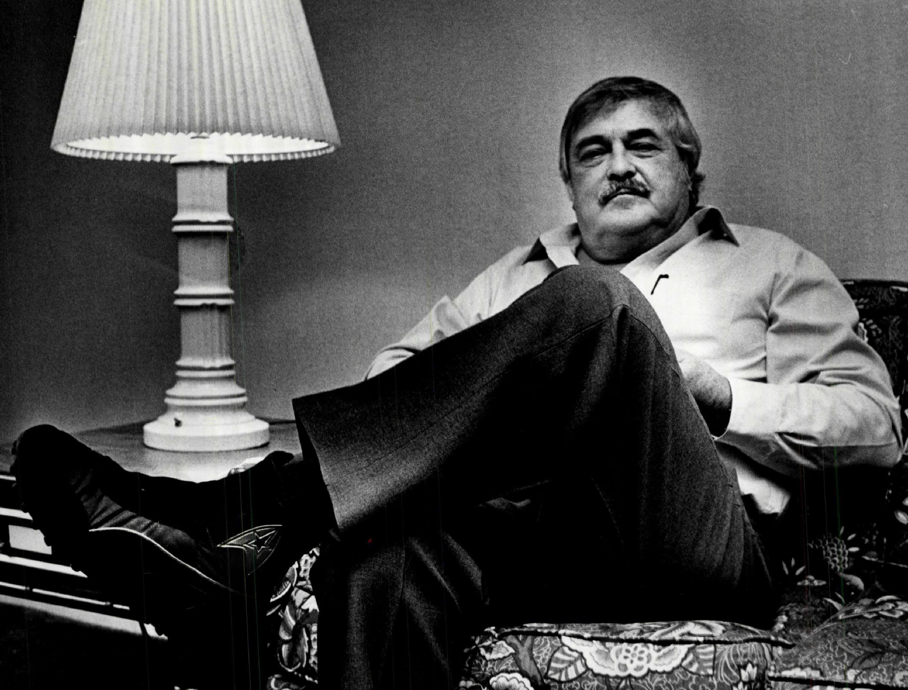 James Doohan (Scottie) of Star Trek in his room at the Downtown Marriott Hotel.
