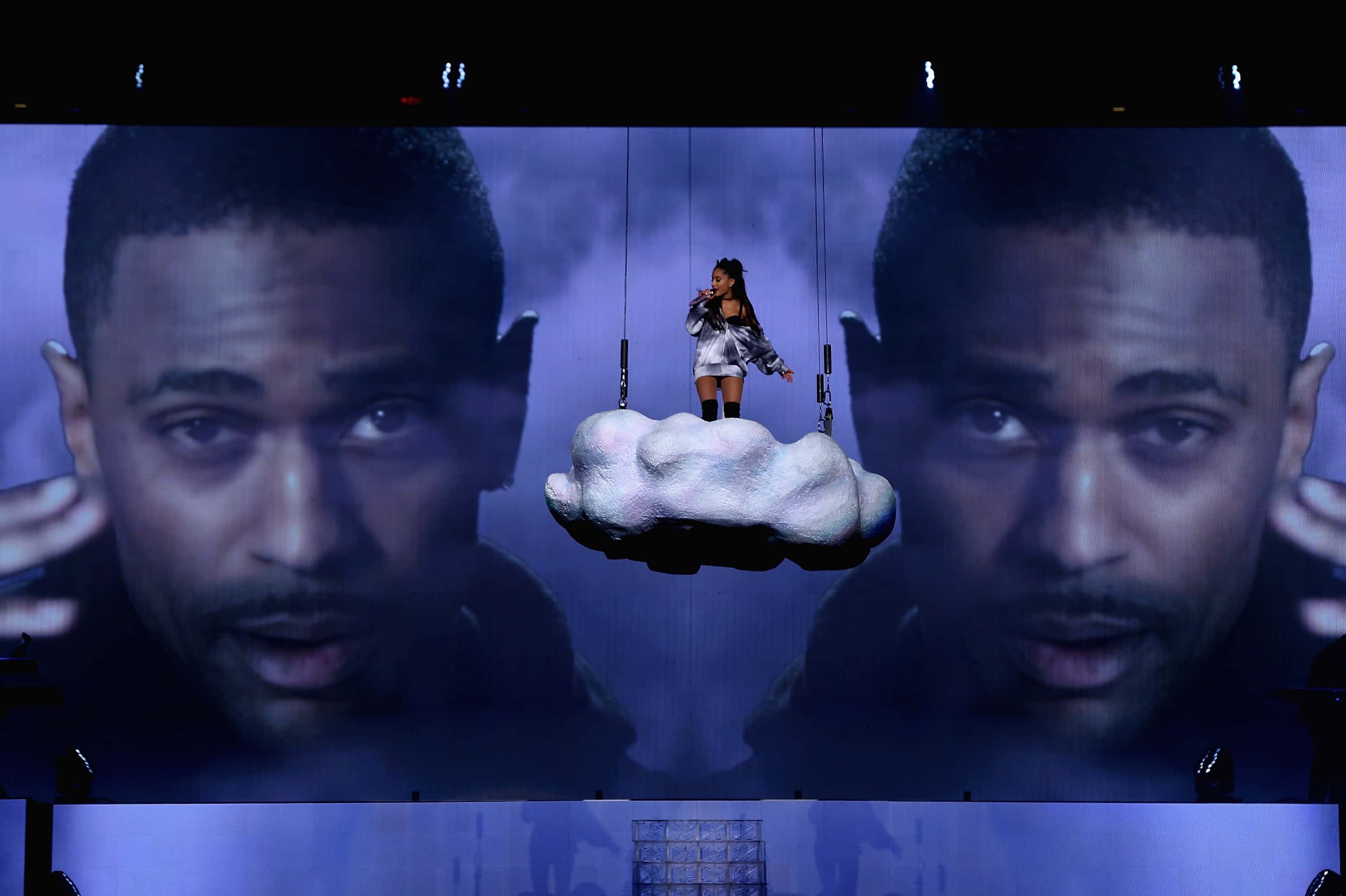Ariana Grande on a Concert Stage in New York.