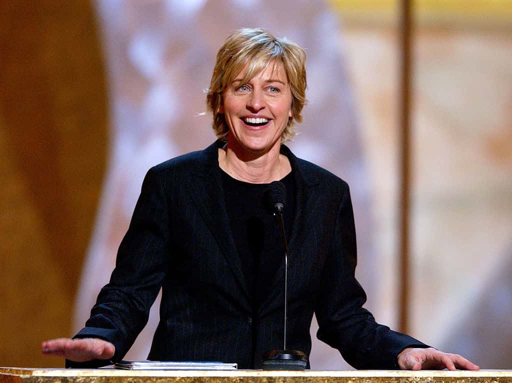 Actress Ellen DeGeneres speaks during the 28th Annual Peoples Choice Awards - 2008