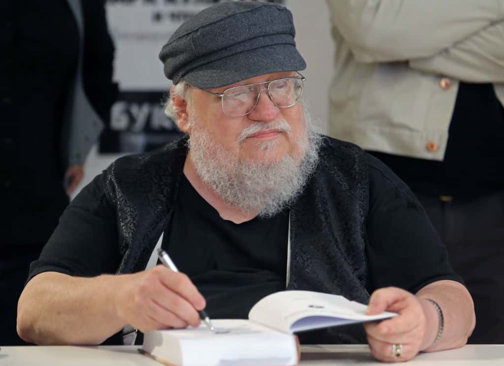 Game of Thrones author George R.R. Martin meets with readers.