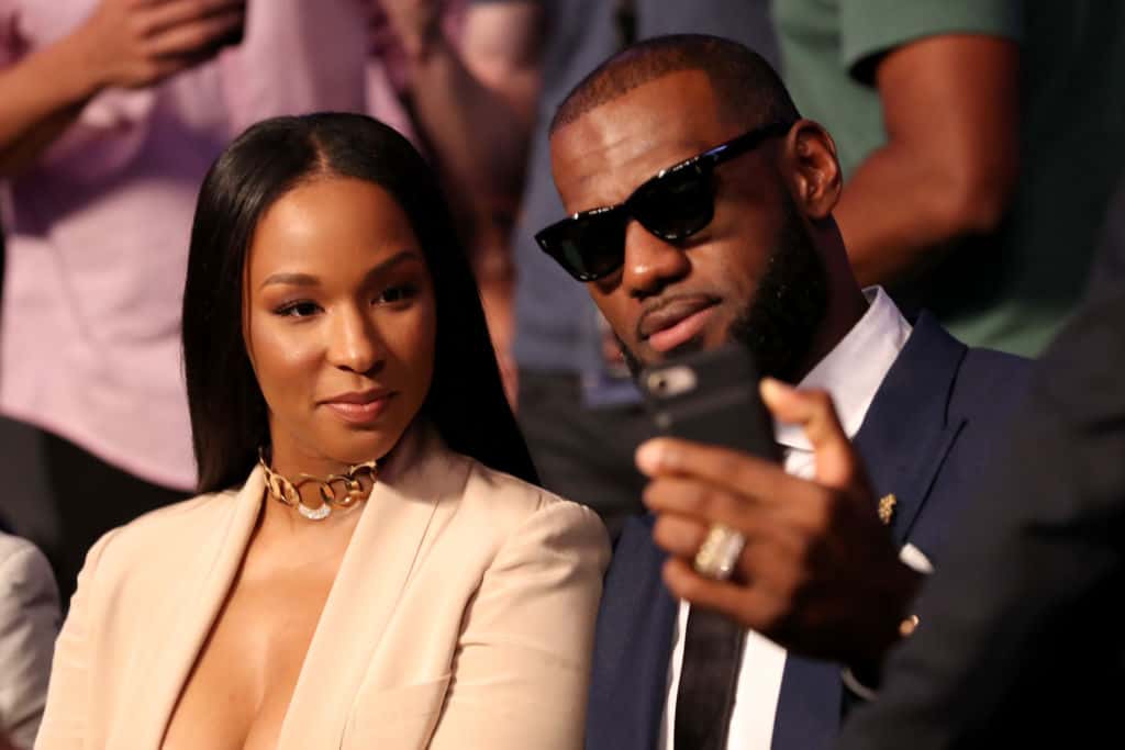 NBA player Lebron James and wife Savannah Brinson