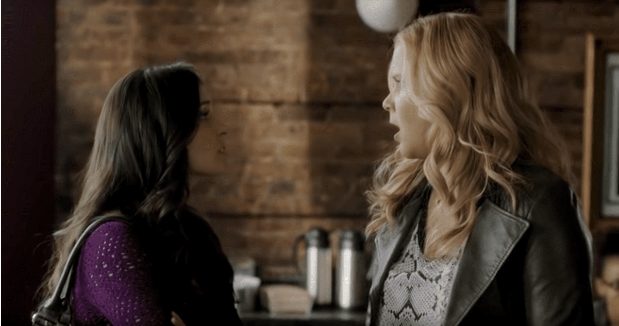 Amy Schumer in Girls wearing leather jacket 