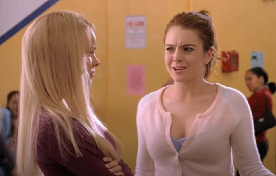 Screenshot of Regina and Janis - from Mean Girls (2004)