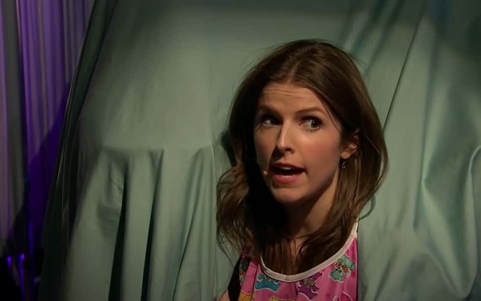 Actress Anna Kendrick in The Late Late Show with James Corden