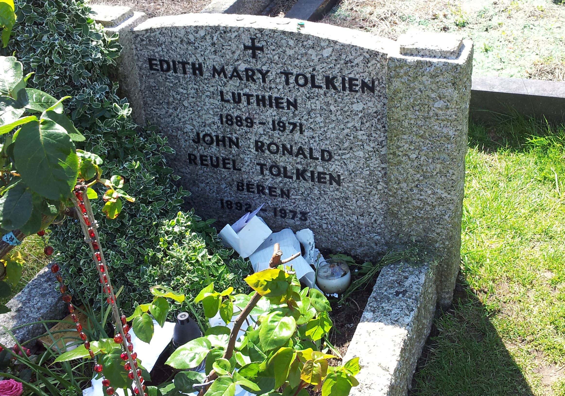 Headstone of J.R.R. Tolkien and his wife - 2013