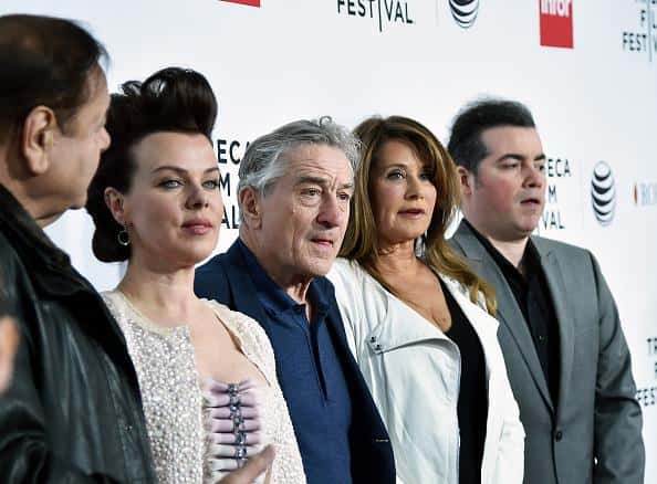 Actors Paul Sorvino, Debi Mazar, Robert De Niro, Lorraine Bracco, and Kevin Corrigan attend the closing night screening of 'Goodfellas' during the 2015 Tribeca Film Festival at Beacon Theatre on April 25, 2015 in New York City.