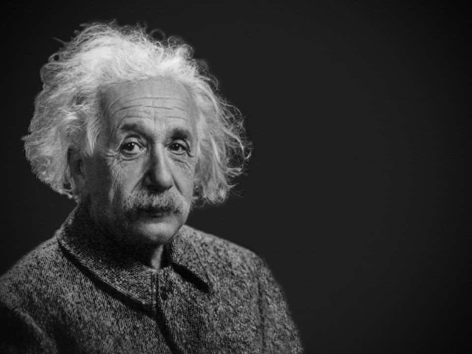 Grayscale Portrait Photo of Albert Einstein facing the camera