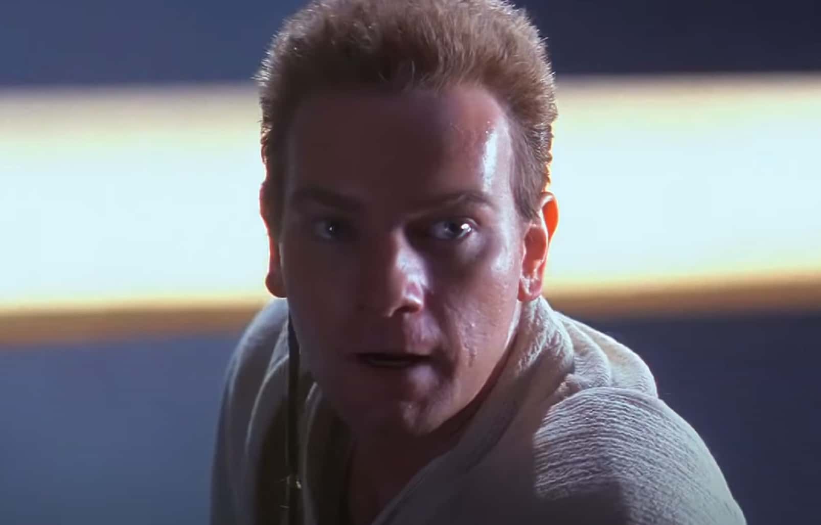 Screenshot of Kenoby VS Dart Maul - from Star Wars: Episode I – The Phantom Menace (1999)