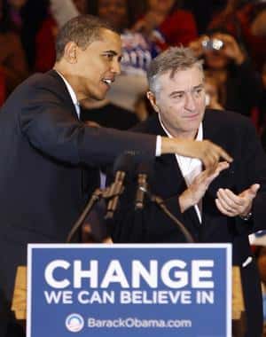 Barack Obama and Robert De Niro 