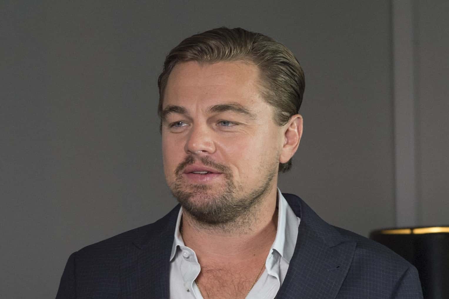 Ban Ki-moon (left) in an interview with UN Messenger of Peace Leonardo DiCaprio