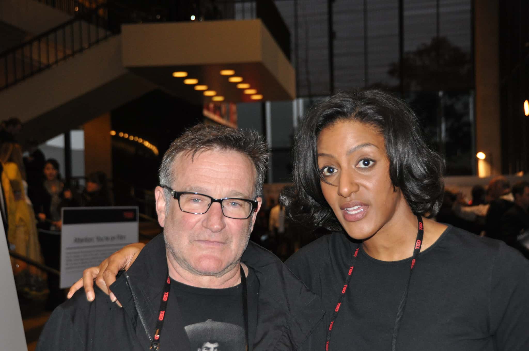 Sarah Jones and Robin Williams