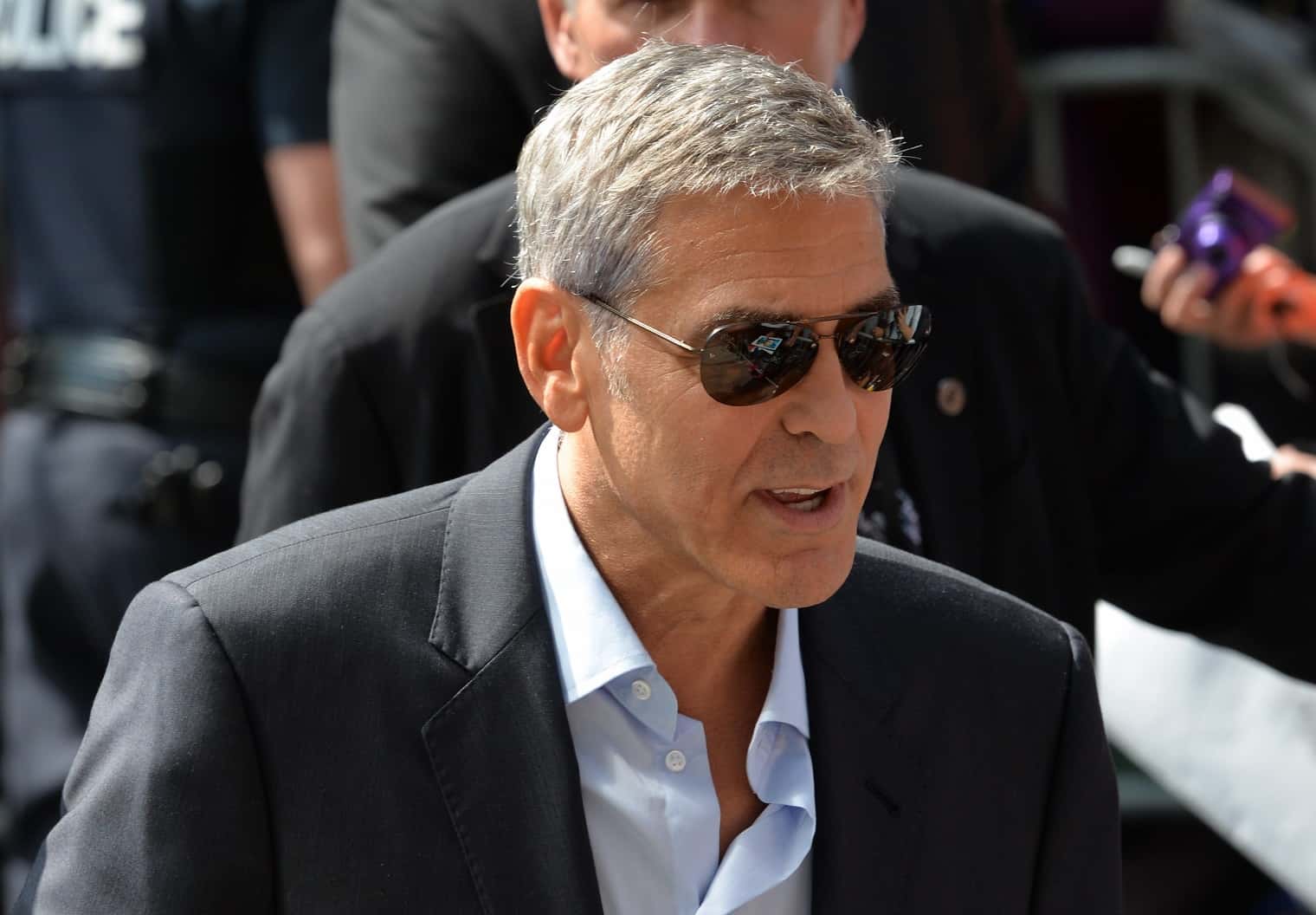 George Clooney walking outside - 2017