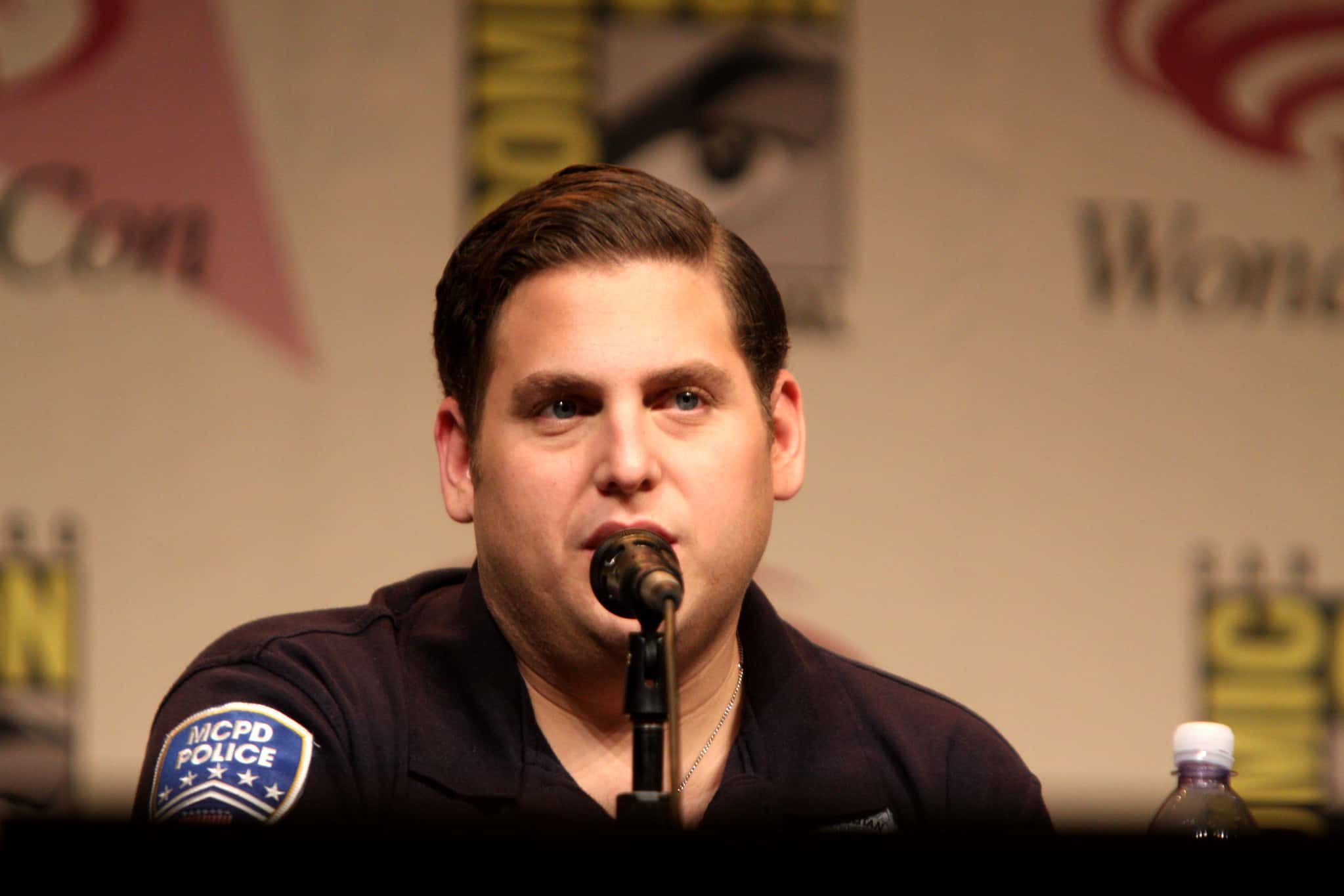 Jonah Hill speaking at the 2012 WonderCon in Anaheim, California.