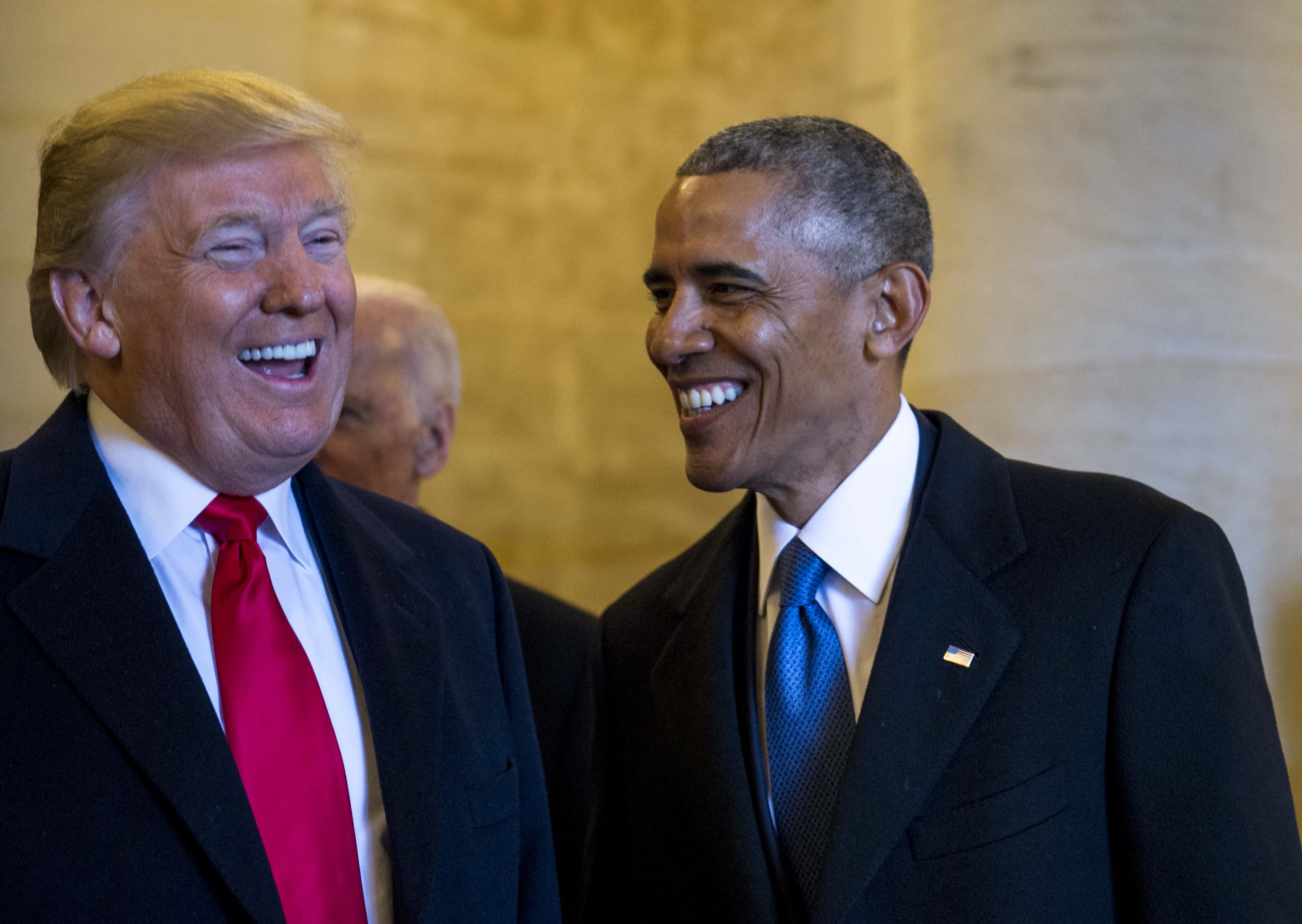 Donald J. Trump and Former U.S. President Barack Obama