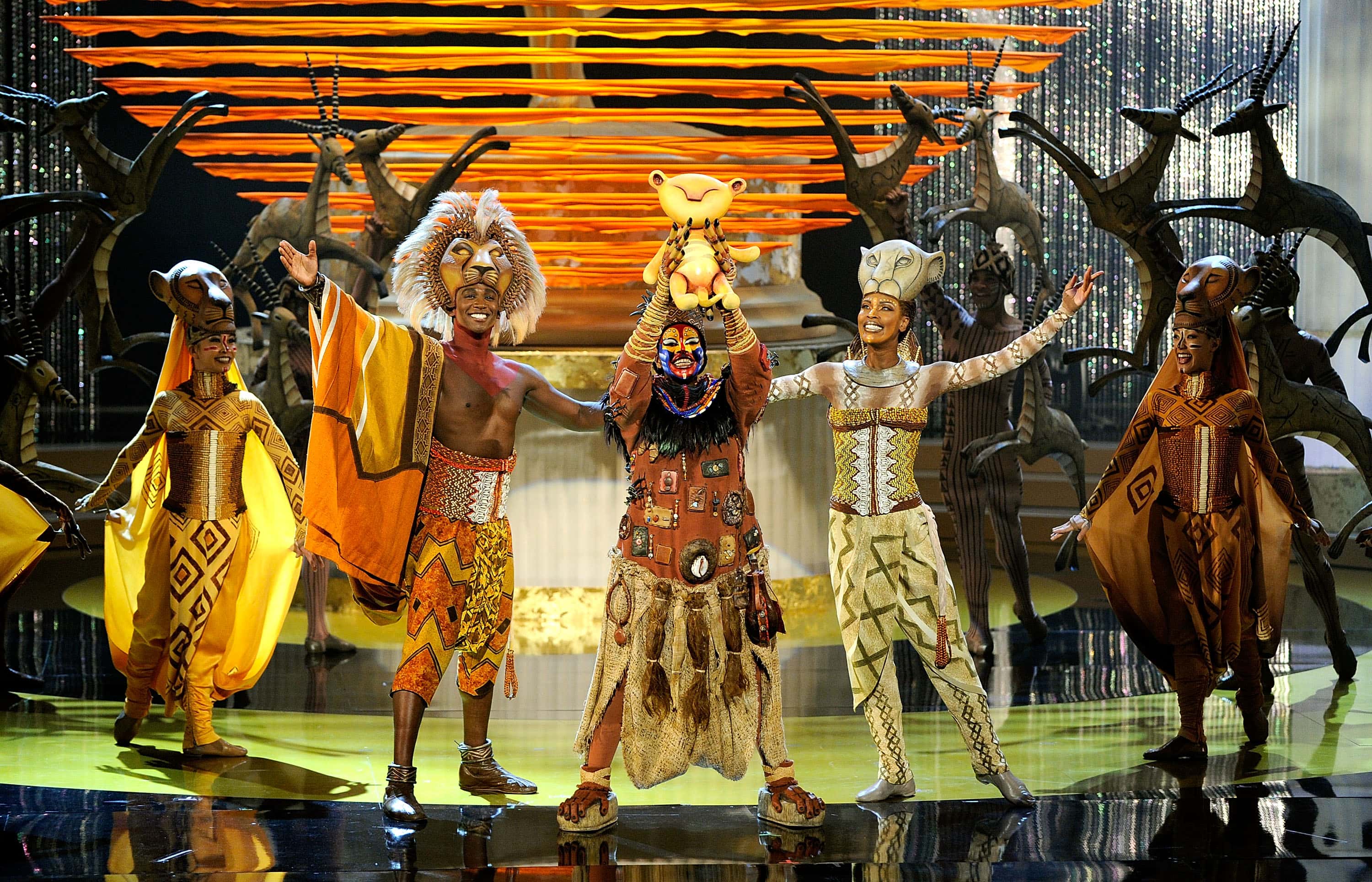 Performers from The Lion King onstage at the 37th Annual Daytime Entertainment Emmy Awards - 2010